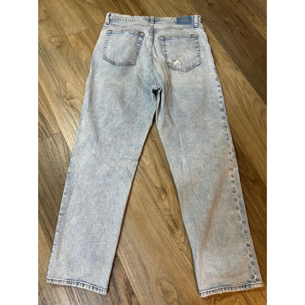 Abercrombie & Fitch Ultra High Rise Ankle Straight Jeans Light Distressed 31/12